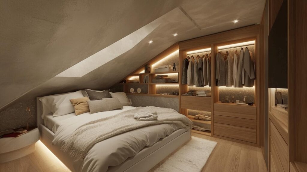 Comment faire un dressing dans une chambre mansardee : les details qui font la difference